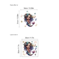 Adesivo murale a forma di sirena per bagno con dimensioni del layout e dell'effetto - SC678/30*30 (Senza Borsa)