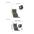 3D cat and mouse wall sticker with creative paste effect and layout dimensions Z6518 - 25x25cm / Black Cat and Mouse Hole Style (ZB518)