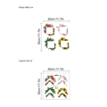 Floral and leaf PVC wall stickers for switches 30x30cm set with sunflower and cherry blossoms - Flower Leaf Style / 30cm x 30cm