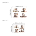 Cartoon mouse chef wall sticker with self-adhesive design for kitchen decor - Pc840 - 4 Mice - 30*30