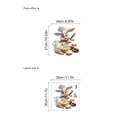 Cartoon rabbit chef kitchen wall sticker showing paste effect and 30x30cm layout size - Pc799-rabbit Chef-30-30 (no Bag)