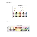 Colorful wax crayon wall stickers for kids rooms with layout size of 120x30cm - Crayon Style (ZB891)