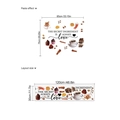 Self-adhesive PVC coffee wall sticker with cups and quotes for restaurant decor - 30cmx120cm Layout