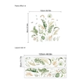 Tropical banana palm leaf wall stickers set with 102x96cm paste effect layout - Tropical Plant Leaves (ZB863)