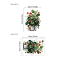 Detalle del tamaño del diseño y efecto de pegado del vinilo decorativo de plantas - PC981/60*45 (Sin Bolsa)