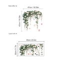 Adesivi murali con fiori rosa e farfalle per decorazione della camera dei bambini - 30x60cm (SC629)