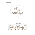 Dettagli del layout e dimensioni dell'adesivo da parete « isn't she ONE derful » - ZD954-ONE Adesivo per Feste 30-90
