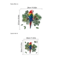 Stickers muraux perroquets et feuilles tropicales avec dimensions et mise en page - TA133/30*30 (Sans Sac)