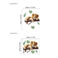 Cartoon baby lion on tree branch wall sticker for kids room decor, 33x29cm layout - 30x25cm / Multicolor
