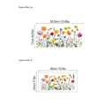 Gedetailleerde maattabel met afmetingen voor kleurrijke bloemen muurstickers - PC983/40*20