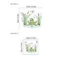Detailweergave van de kikker muurstickers met lay-out en plak-effect afmetingen - Kikkerfamilie Stijl (TA137) / 30x30