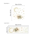 Stickers muraux fée et lune avec étoiles pour décoration de chambre d'enfant - 30x90cm