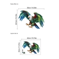 Detailansicht Adler Wandtattoo mit Darstellung des Klebeeffekts und Layout-Abmessungen - TA139 30x40