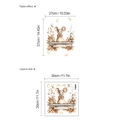 Detailed view of pink mouse wall decal layout and application on a white kitchen wall - 30x30 Style (SC642)