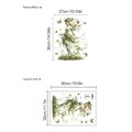 Wandtattoo Grüne Elfe und Schmetterling Layout und Klebeeffekt Maße 27x36cm - 30x40cm