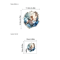 Vinilo decorativo hada de flores azules efecto 3D en tamaño 15x15cm para el hogar - TA113/15*15