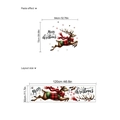 Christmas Reindeer Wall Sticker with Merry Christmas text and size specifications - Christmas Reindeer (ZC717-30-120)