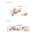 Squirrel and branch wall decal layout and paste effect dimensions in PVC material - Squirrel Style (120x30cm)