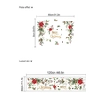 Christmas floral wall sticker set with Merry Christmas lettering and layout dimensions - ZD940 Style