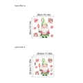 Zelfklevende kerstmuursticker set met afmetingen voor het plak- en lay-outformaat - Kerstkabouter Stijl (29.5x29.5cm)