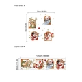 Weihnachts-Wandsticker mit 3D-Fenster-Effekt, Weihnachtsmann und Rentier aus PVC - Weihnachtsfenster Stil (ZD945)