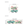 Weihnachts-Wandtattoo mit Weihnachtsmann-Bus und Rentier für festliche Heimdeko - Weihnachtsbus (ZC716-Weihnachtsauto-40-60)