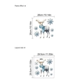 Kerstmuurstickerset met blauwe rendieren en sneeuwvlokken voor feestelijke decoratie - Aquarel Rendier (PC687)