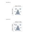 Blue Christmas tree wall sticker with snowflakes and gift boxes layout and paste size - PC686/29.5*29.5