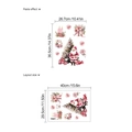 Christmas wall decal set with Santa Claus and snowflakes for festive home decoration - PC683 (Without Bag)
