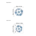 Adesivo murale ghirlanda di Natale blu con dimensioni del layout e dell'effetto finale - PC684/29.5*29.5 (Senza Borsa)
