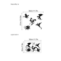 Black flying dragon silhouette wall stickers set in various realistic poses for decor - PD383/20*30 (Without Bag)