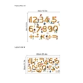 Adesivi murali educativi in PVC con numeri effetto legno e personaggi di cartoni animati - Numeri Venatura del Legno (ZB579)