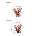 Weihnachtsmann PVC Wandtattoo mit Geschenken, 30x30cm Layout für Weihnachtsdeko - 30x30cm
