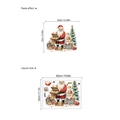 Festliches Weihnachts-Wandtattoo-Set mit Nikolaus und Rentier aus PVC, 40x30cm Layout - 30x40cm