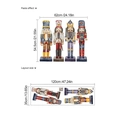 Nutcracker soldier themed PVC wall stickers with watercolor design and layout dimensions - TA316 / Layout Style (Without Bag)