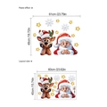 Weihnachts-Wandtattoo-Set mit Weihnachtsmann und Rentier, Layout und Klebeeffekt-Größe - 40*60cm
