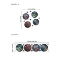 Sacred geometry cosmic galaxy PVC wall stickers with nebula patterns for home decor - ZD889