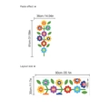 Educational sunflower wall stickers with numbers 1-8 in 36x81cm layout for kids rooms - Colorful Sunflower Number Style