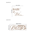Baby in Bloom Wandsticker für Gender Reveal Party in warmen Brauntönen gehalten - Baby in Bloom (ZD951) / 30cmx90cm