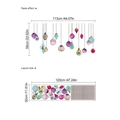 Kleurrijke kerstmuurstickers van PVC, 120x30cm lay-out voor feestelijke slaapkamerdecor - TA315 (120x30cm)
