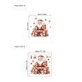 Christmas Santa Claus wall decal with cat and gift box in 30x30cm layout size - Zc887/30*30 (no Bag)