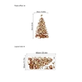 Golden Christmas tree wall sticker layout size 60x30cm and finished paste effect visualization - Zc885-christmas Tree-30-60---(no Bag)