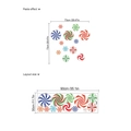 Kleurrijke kerst snoep muurstickers set met spiraal ontwerpen en lay-out afmetingen - ZD998/30*90 Stijl