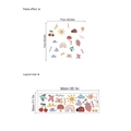 Cartoon wall stickers set featuring rainbow, sun and birds for kids room decoration - Rainbow & Nature Theme (ZC701)