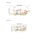 Aquarell Waldtiere Wandsticker für Kinderzimmer mit Kaninchen und Reh aus PVC Aufkleber - Waldtiere (PD866)