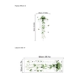 Green vine and butterflies self-adhesive wall sticker with specific size dimensions - Green Plant (ZC861)