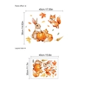 Autumn forest animal wall stickers with foxes, rabbit and pumpkins on white background - Rabbit & Fox Style