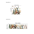 Wandtattoo Zeichentrick-Waldtiere mit Reh Bär und Fuchs im sauberen handgezeichneten Stil - ZC863-Hirsch-30-120 (Ohne Tasche)