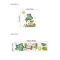 Cartoon animal and tree wall sticker, PVC self-adhesive decal in 120cmx30cm layout - Tree and Animals (SC618-S) / Small (Without Bag)