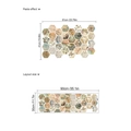 Hexagonal self-adhesive wall stickers featuring a vintage nautical map and compass design - Vintage Map Hexagon (30x90cm)